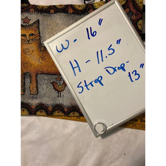 Cindy Shamp Love My Cat Rectangular Tapestry‎ Tote Bag - Picture 6 of 6